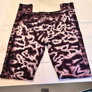 Tie Dye Cotton Leggings – Purple – One Size – Gently Used